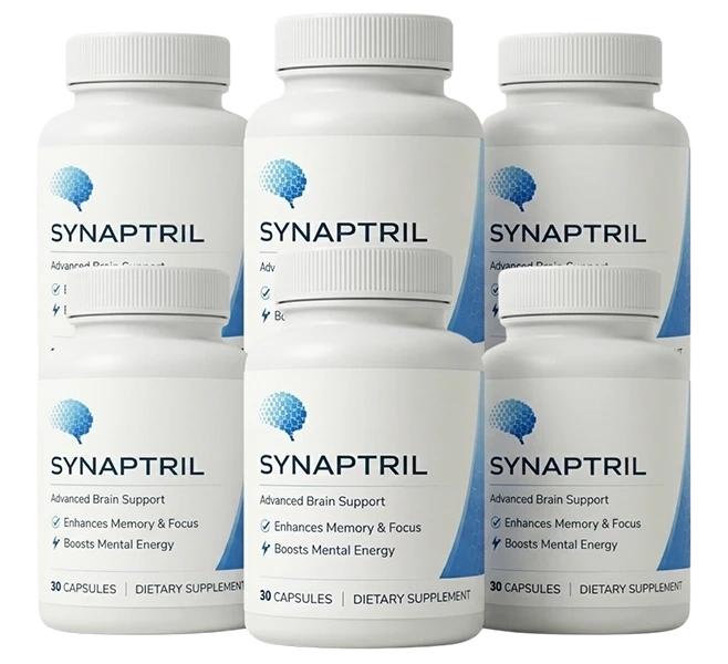 Synaptril 6-bottle best value pack — 180-day supply for memory, focus and steady mental energy